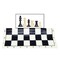 Complete Tournament Chess Set – Plastic Chess Pieces with Roll-up Chess Board and Travel Canvas Bag